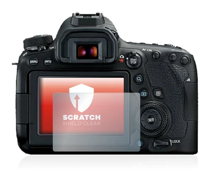 Image of the device Canon EOS 6D Mark II with a wide variety of screen protectors.