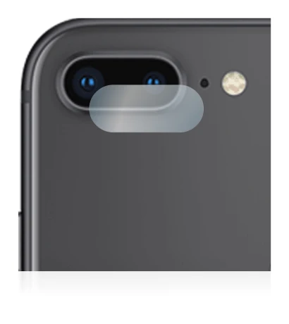 Image of the device Apple iPhone 8 Plus (ONLY Camera Lens) with a wide variety of screen protectors.