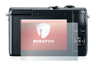 Image of the device Canon EOS M100 with a wide variety of screen protectors.