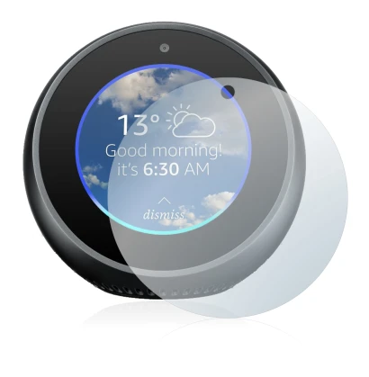 Image of the device Amazon Echo Spot with a wide variety of screen protectors.