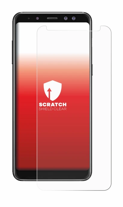 Image of the device Samsung Galaxy A8 2018 with a wide variety of screen protectors.