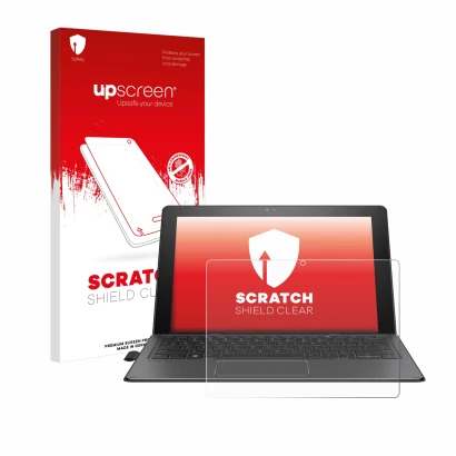 Front side of a product packaging with the brand logo upscreen. Next to it is the device HP Pro x2 612 G2 shown with the corre