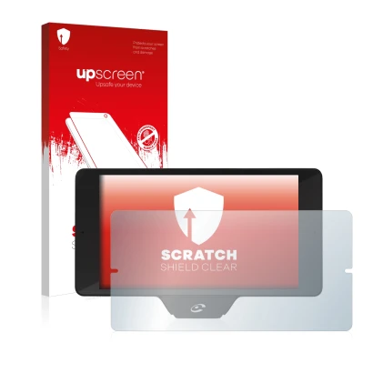 Front side of a product packaging with the brand logo upscreen. Next to it is the device Coyote Nav+ 2017 shown with the corre