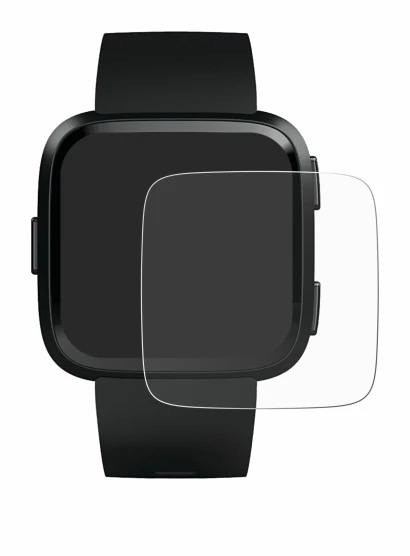 Image of the device Fitbit Versa with a wide variety of screen protectors.