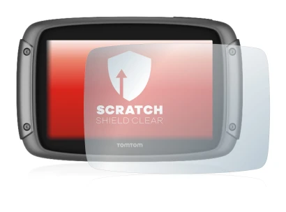 Image of the device TomTom Rider 500 with a wide variety of screen protectors.