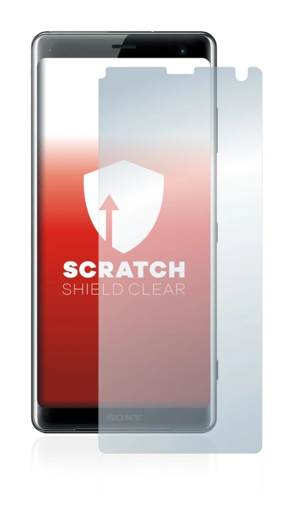 Image of the device Sony Xperia XZ3 with a wide variety of screen protectors.