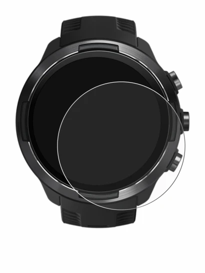 Image of the device Suunto 9 with a wide variety of screen protectors.