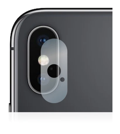 Image of the device Apple iPhone Xs (ONLY Camera Lens) with a wide variety of screen protectors.