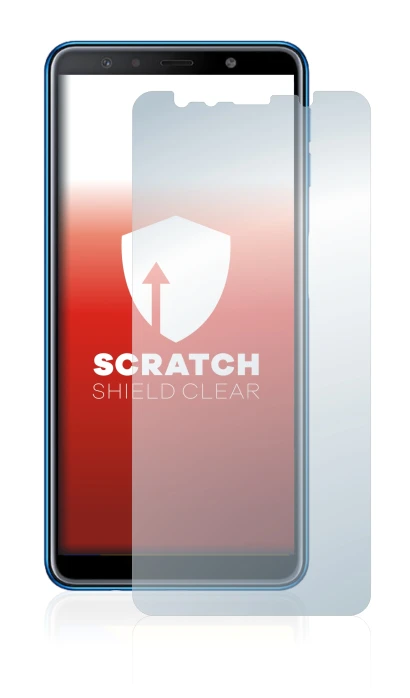 Image of the device Samsung Galaxy A7 2018 with a wide variety of screen protectors.