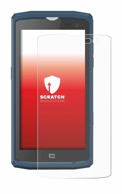 Image of the device Crosscall Core X3 with a wide variety of screen protectors.