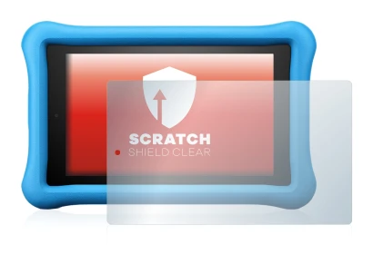 Image of the device Amazon Fire HD 8 Kids Edition 2018 (8th Gen.) with a wide variety of screen protectors.