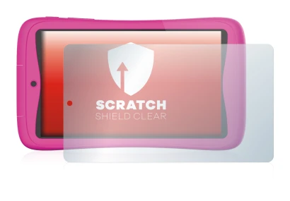Image of the device Kurio Connect 7" with a wide variety of screen protectors.