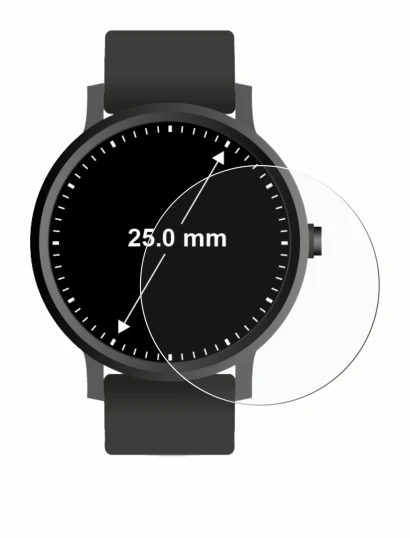 Image of the device Circular Displays (ø: 25 mm) with a wide variety of screen protectors.