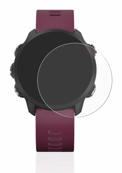 Image of the device Garmin Forerunner 245 with a wide variety of screen protectors.