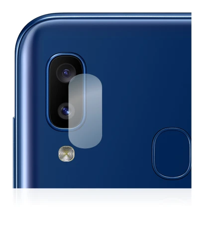 Image of the device Samsung Galaxy A20e (ONLY Camera Lens) with a wide variety of screen protectors.
