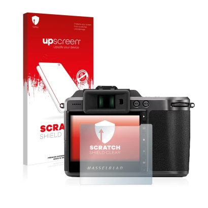 Front side of a product packaging with the brand logo upscreen. Next to it is the device Hasselblad X1D II 50C shown with the 
