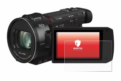 Image of the device Panasonic HC-VXF11 with a wide variety of screen protectors.
