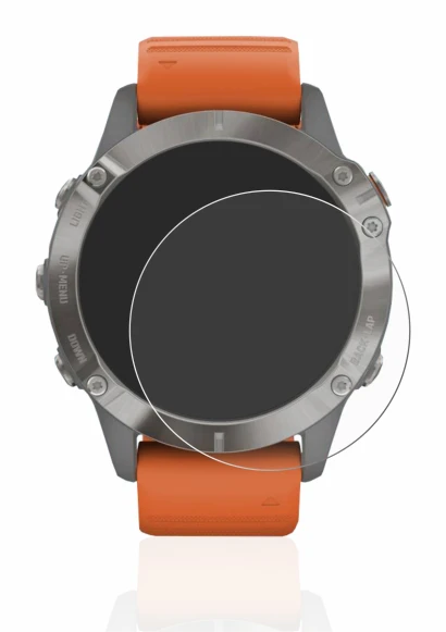 Image of the device Garmin Fenix 6 Pro with a wide variety of screen protectors.
