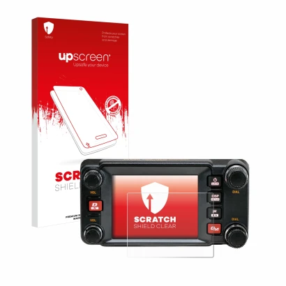Front side of a product packaging with the brand logo upscreen. Next to it is the device Yaesu FTM-400XDR shown with the corre