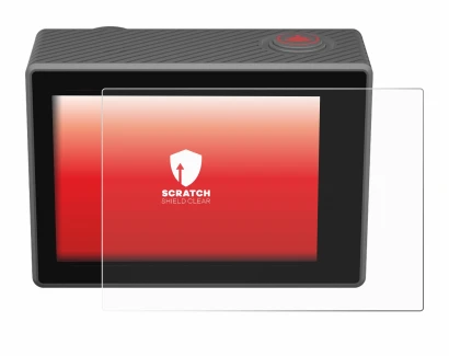 Image of the device Akaso V50 Elite with a wide variety of screen protectors.