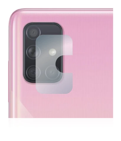 Image of the device Samsung Galaxy A71 (ONLY Camera Lens) with a wide variety of screen protectors.