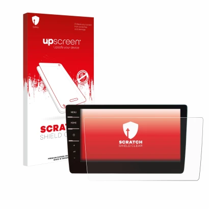 Front side of a product packaging with the brand logo upscreen. Next to it is the device Volkswagen Passat 2019 Discover Pro 9