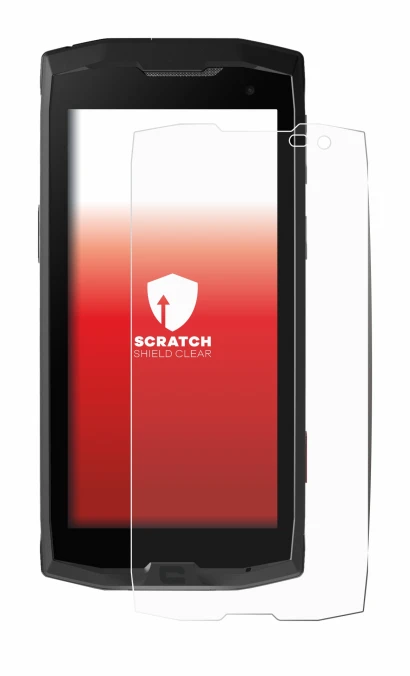 Image of the device Crosscall Core M4 with a wide variety of screen protectors.