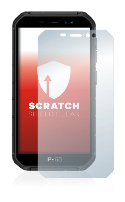 Image of the device Ulefone Armor X7 with a wide variety of screen protectors.