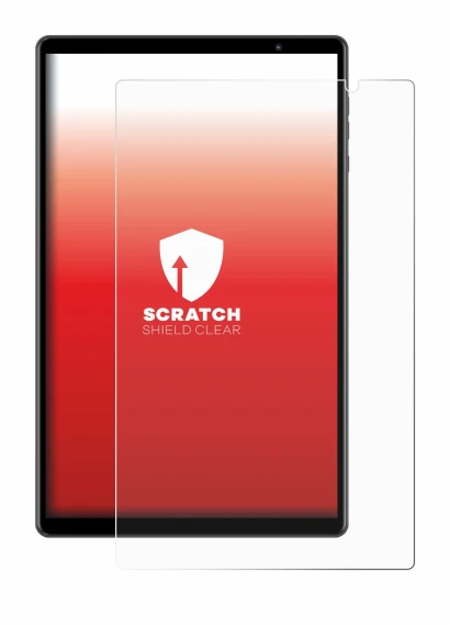 Image of the device Teclast P10S with a wide variety of screen protectors.