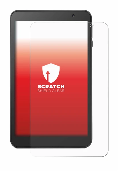 Image of the device Vankyo MatrixPad S8 with a wide variety of screen protectors.