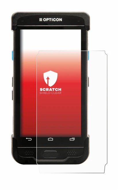 Image of the device Opticon H-31 with a wide variety of screen protectors.