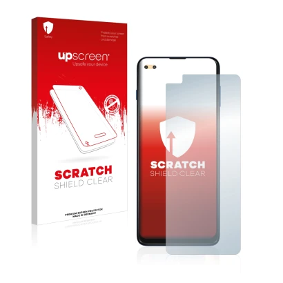 Front side of a product packaging with the brand logo upscreen. Next to it is the device Motorola Moto G 5G Plus shown with th