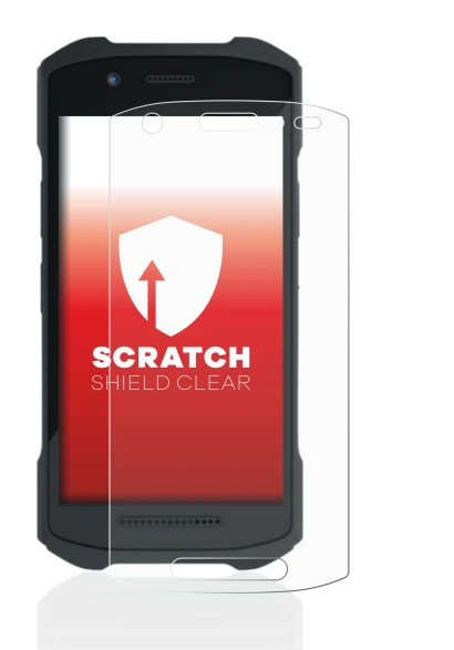 Image of the device Zebra TC21 with a wide variety of screen protectors.