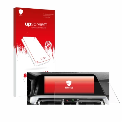 Front side of a product packaging with the brand logo upscreen. Next to it is the device BMW 3 G20 Limousine 2018 Infotainment