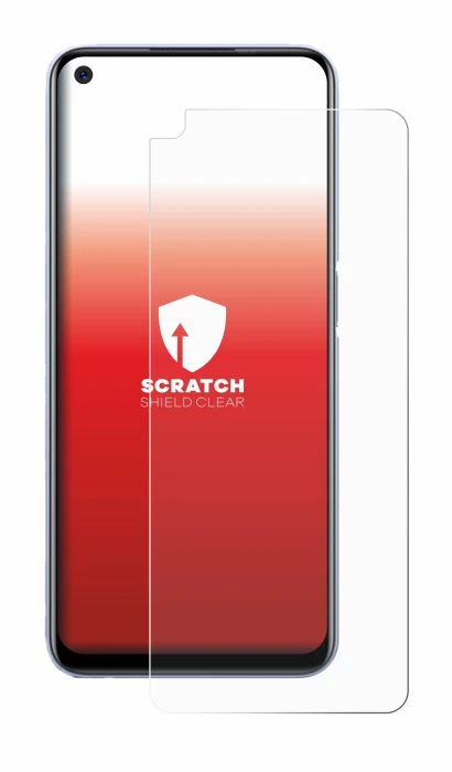 Image of the device realme Q2 with a wide variety of screen protectors.