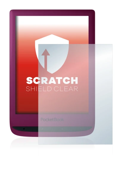 Image of the device PocketBook Touch Lux 5 with a wide variety of screen protectors.