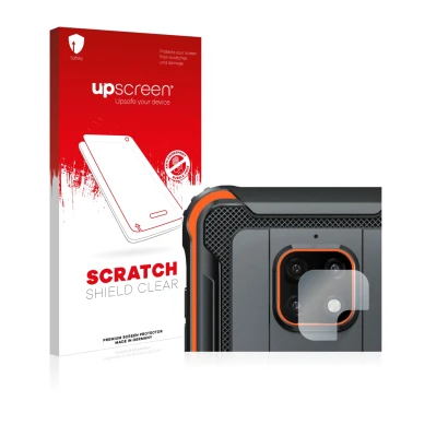 Front side of a product packaging with the brand logo upscreen. Next to it is the device Blackview BV4900 Pro (ONLY Camera Len