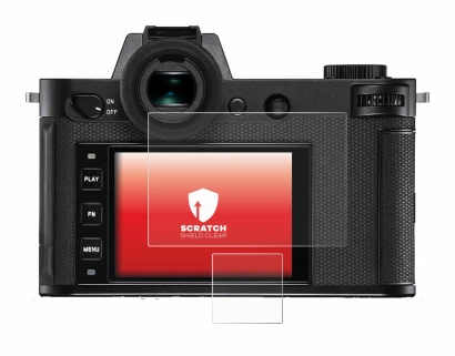 Image of the device Leica SL2-S with a wide variety of screen protectors.