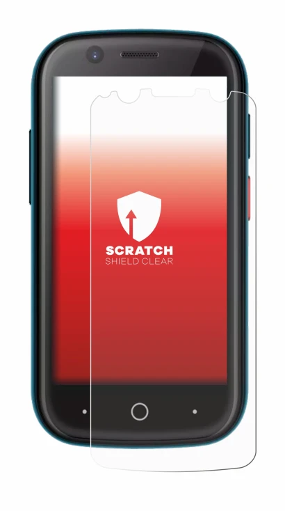 Image of the device Unihertz Jelly 2 with a wide variety of screen protectors.