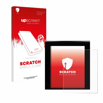 Front side of a product packaging with the brand logo upscreen. Next to it is the device Renault Megane 4 2020 Multimedia Easy