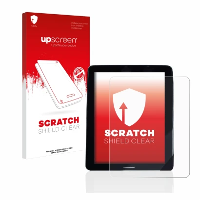 Front side of a product packaging with the brand logo upscreen. Next to it is the device Volvo Polestar 2 2020 Infotainment Sy