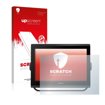 Front side of a product packaging with the brand logo upscreen. Next to it is the device Garmin GPSMAP 1223 shown with the cor