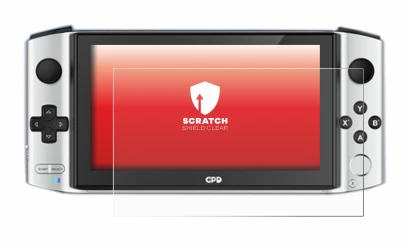 Image of the device GPD Win 3 with a wide variety of screen protectors.