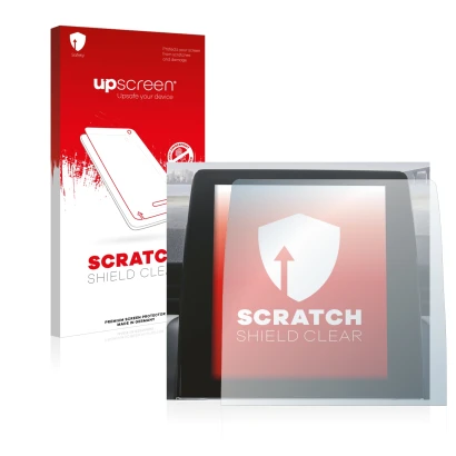 Front side of a product packaging with the brand logo upscreen. Next to it is the device Renault Zoe 2020 Easy Link 9.3" shown