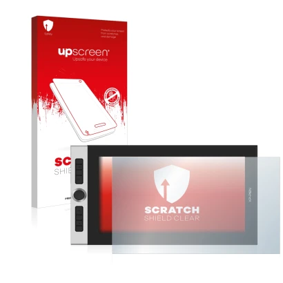 Front side of a product packaging with the brand logo upscreen. Next to it is the device XP-Pen Innovator 16 shown with the co