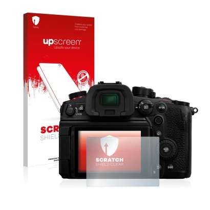 Front side of a product packaging with the brand logo upscreen. Next to it is the device Panasonic Lumix DC-GH6 shown with the