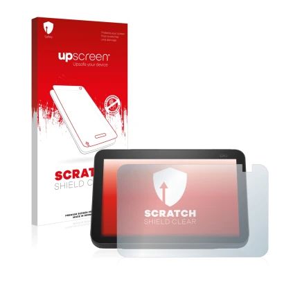Front side of a product packaging with the brand logo upscreen. Next to it is the device Amazon Echo Show 8 2021 (2nd Gen.) sh