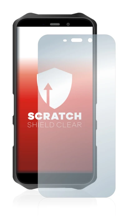 Image of the device Oukitel WP12 Pro with a wide variety of screen protectors.
