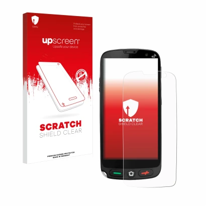 Front side of a product packaging with the brand logo upscreen. Next to it is the device Brondi Amico XS shown with the corres