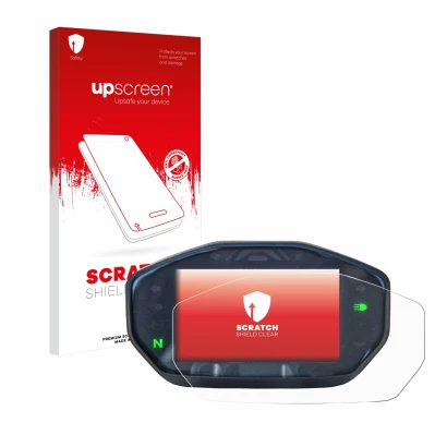 Front side of a product packaging with the brand logo upscreen. Next to it is the device Ducati Monster / Monster + 2021 shown